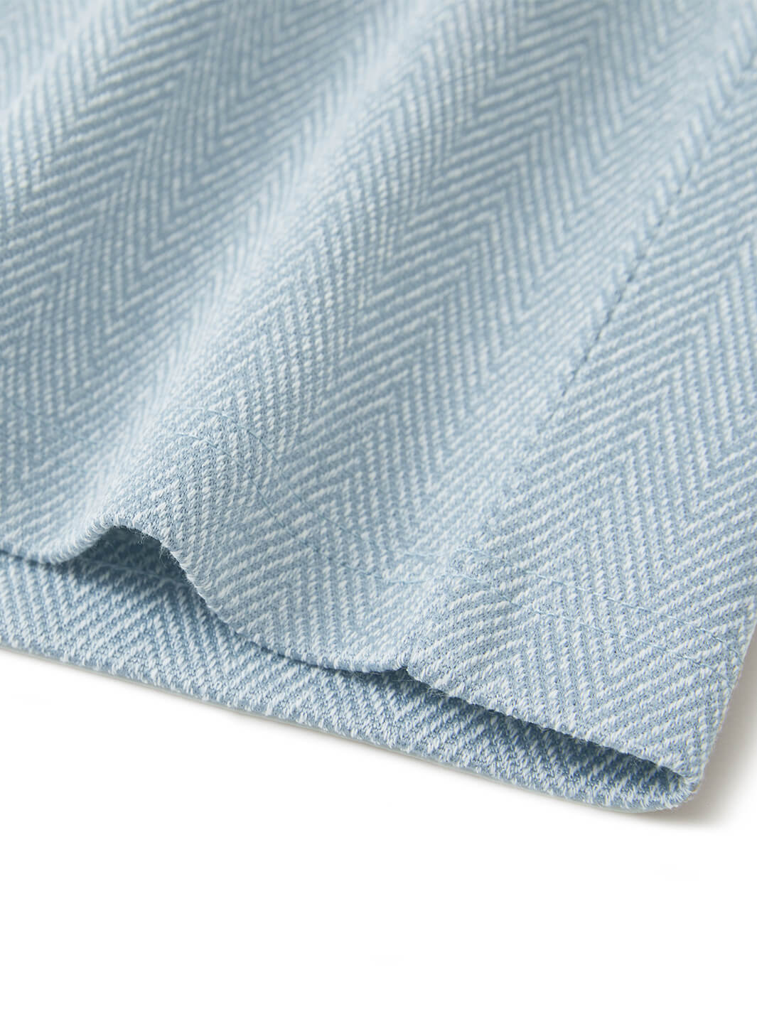 Herringbone Performance Golf Quarter Zip For Men-Denim Blue