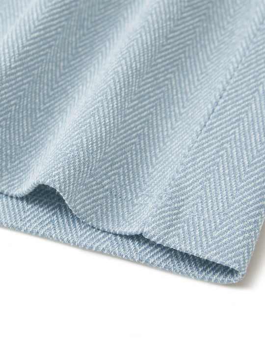 Herringbone Performance Golf Quarter Zip For Men-Denim Blue