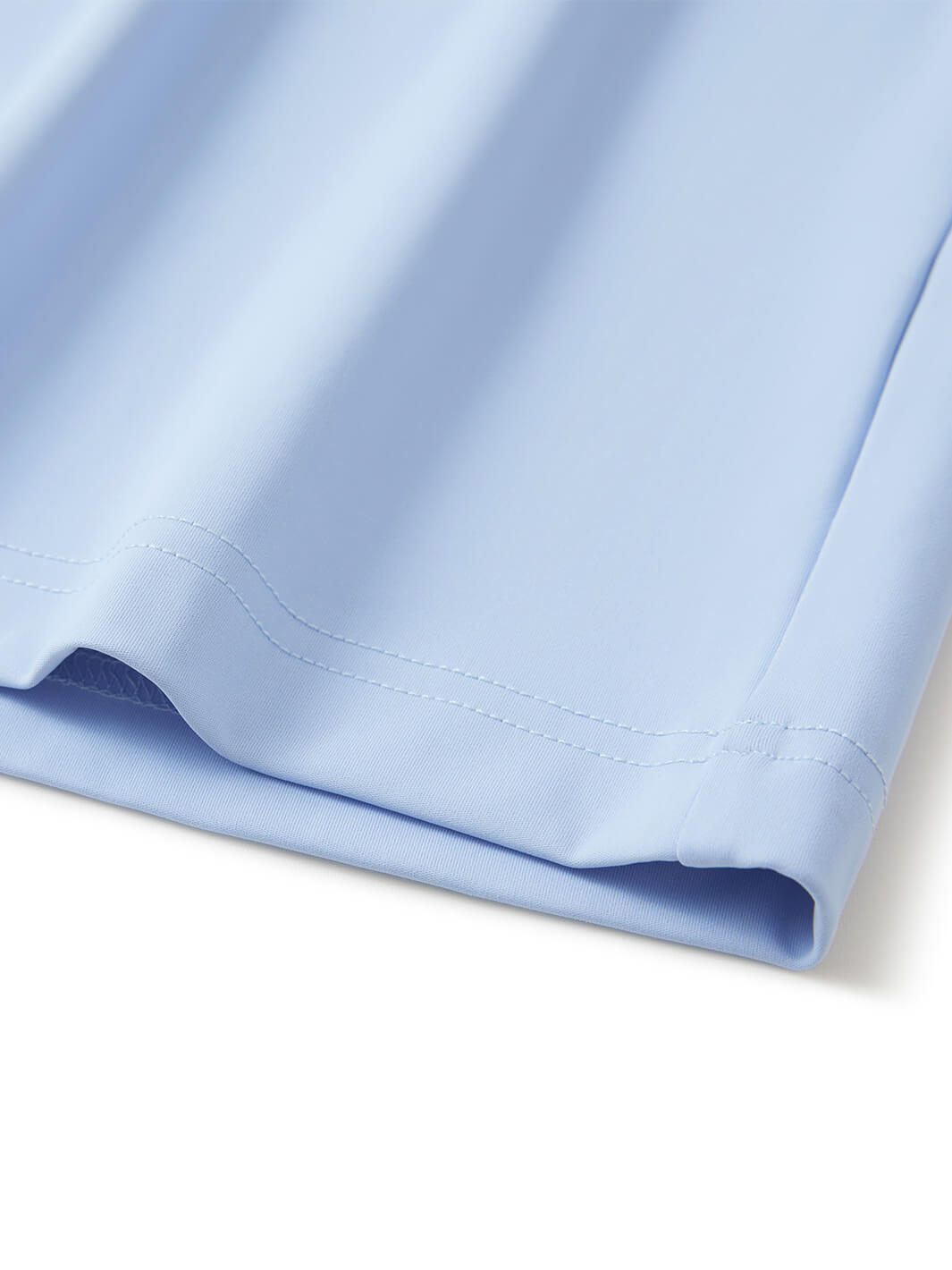 Solid Performance Golf Quarter Zip For Men-Misty Blue