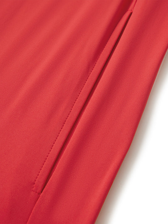 Solid Performance Golf Hoodie For Men-Oxford Red