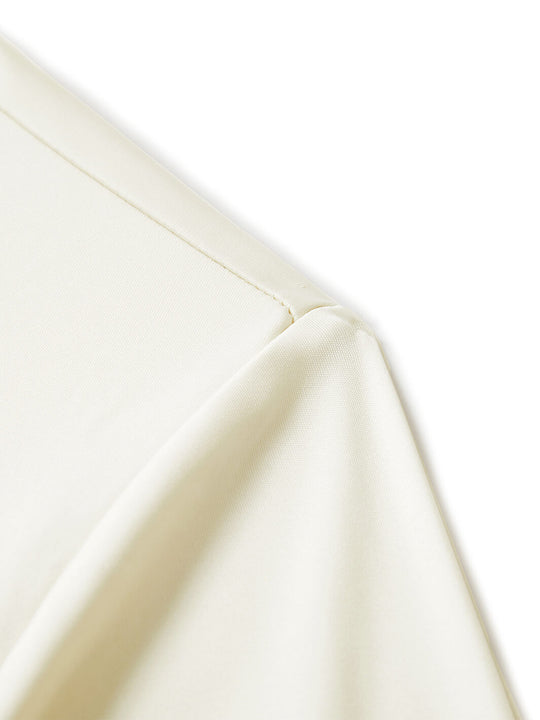 Solid Performance Golf Hoodie For Men-Cream