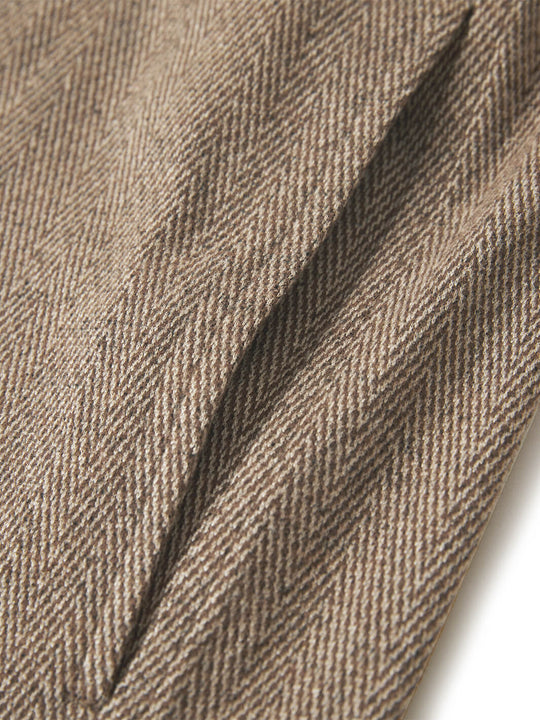 Herringbone Performance Golf Hoodie For Men-Caramel