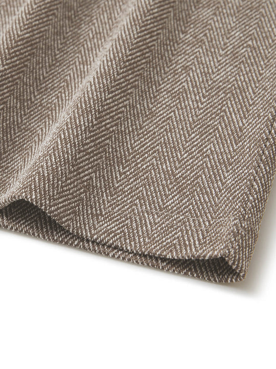 Herringbone Performance Golf Quarter Zip For Men-Brown