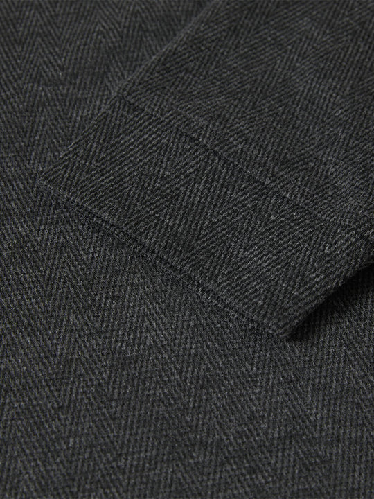 Herringbone Performance Golf Hoodie For Men-Black