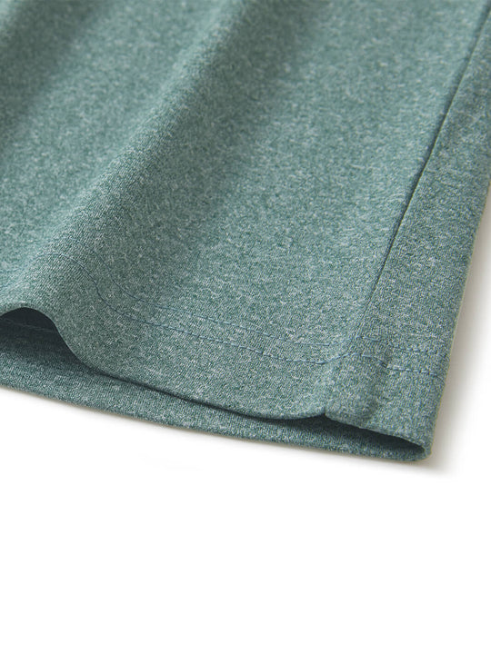 Heather Performance Golf Quarter Zip For Men-Dark Green
