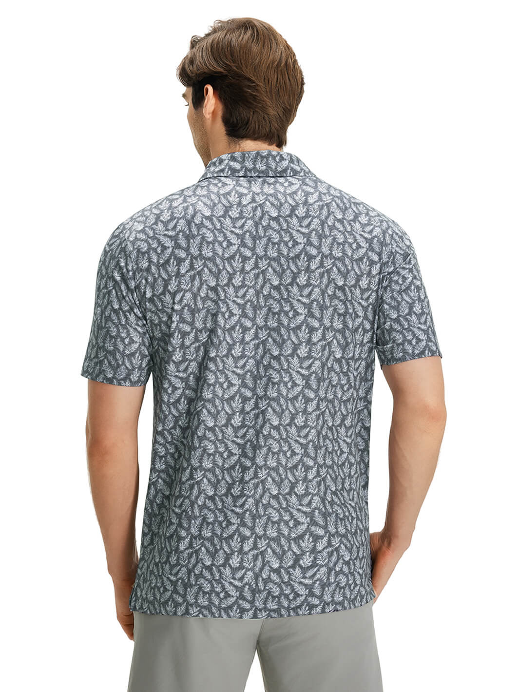 Print Performance Golf Shirt For Men-Fern