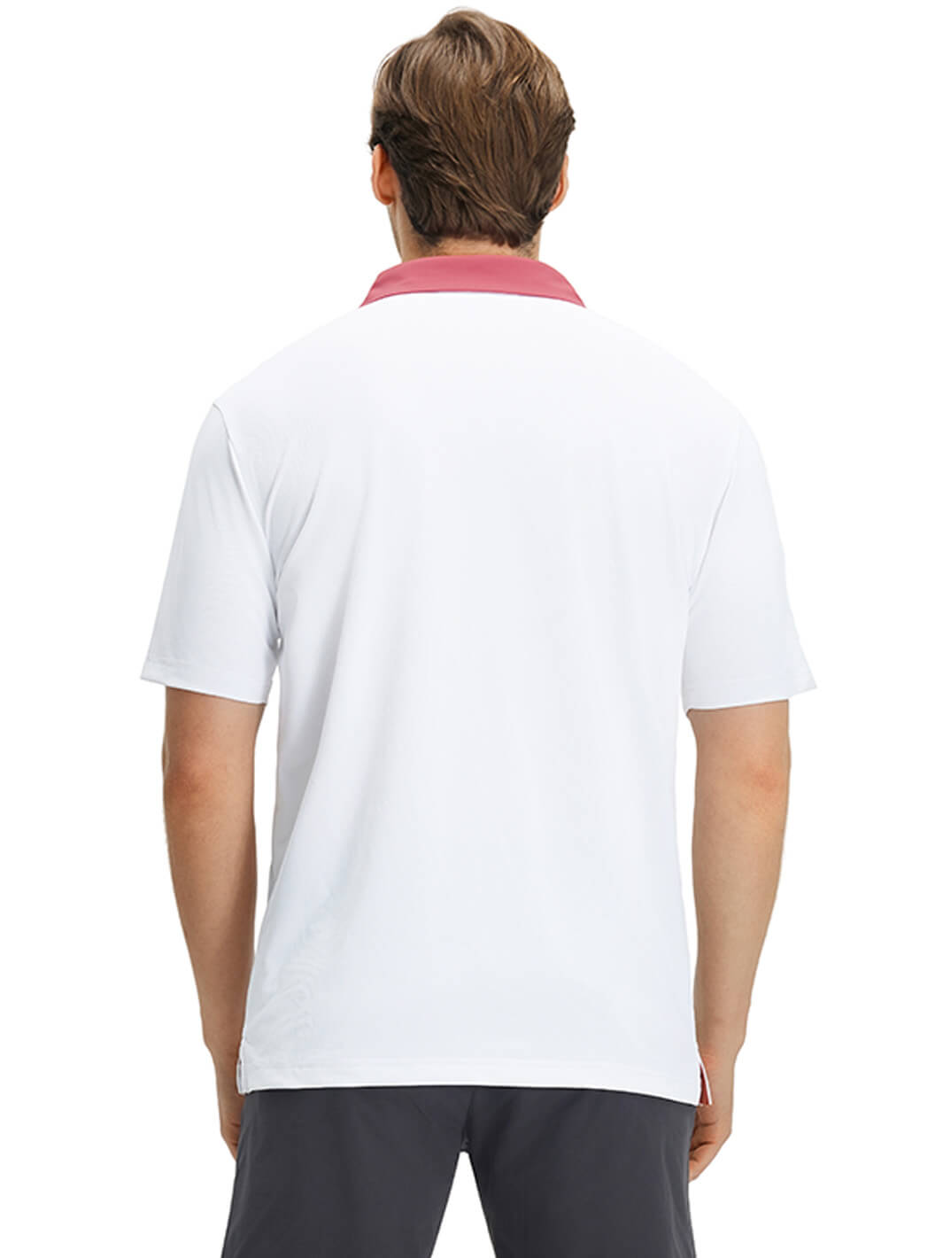 Tech Pique Performance Golf Shirt For Men-White