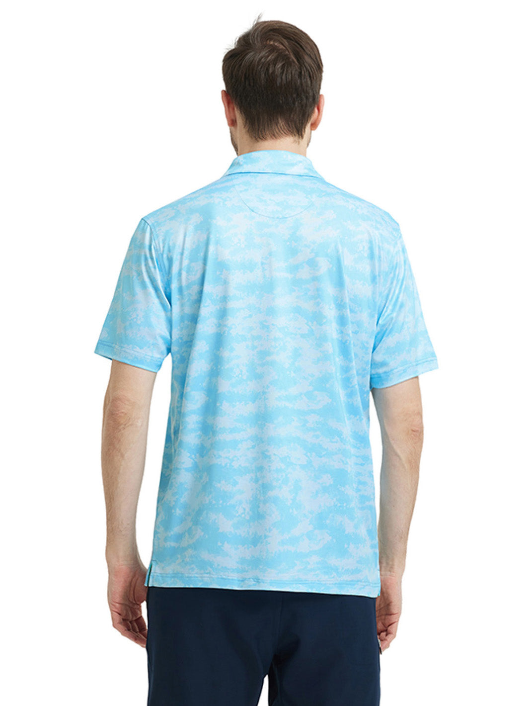Men's Print Performance Polo-CLUOD
