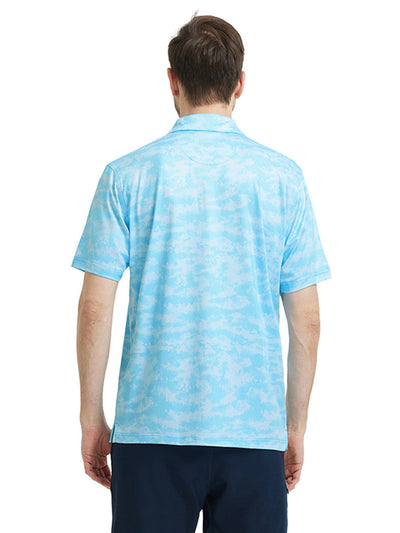 Men's Print Performance Polo-CLUOD