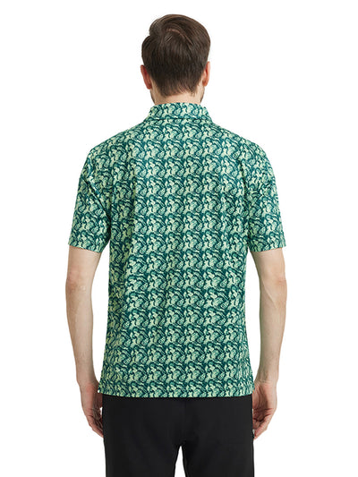 Men's Print Performance Polo-GREEK SCULPTURE