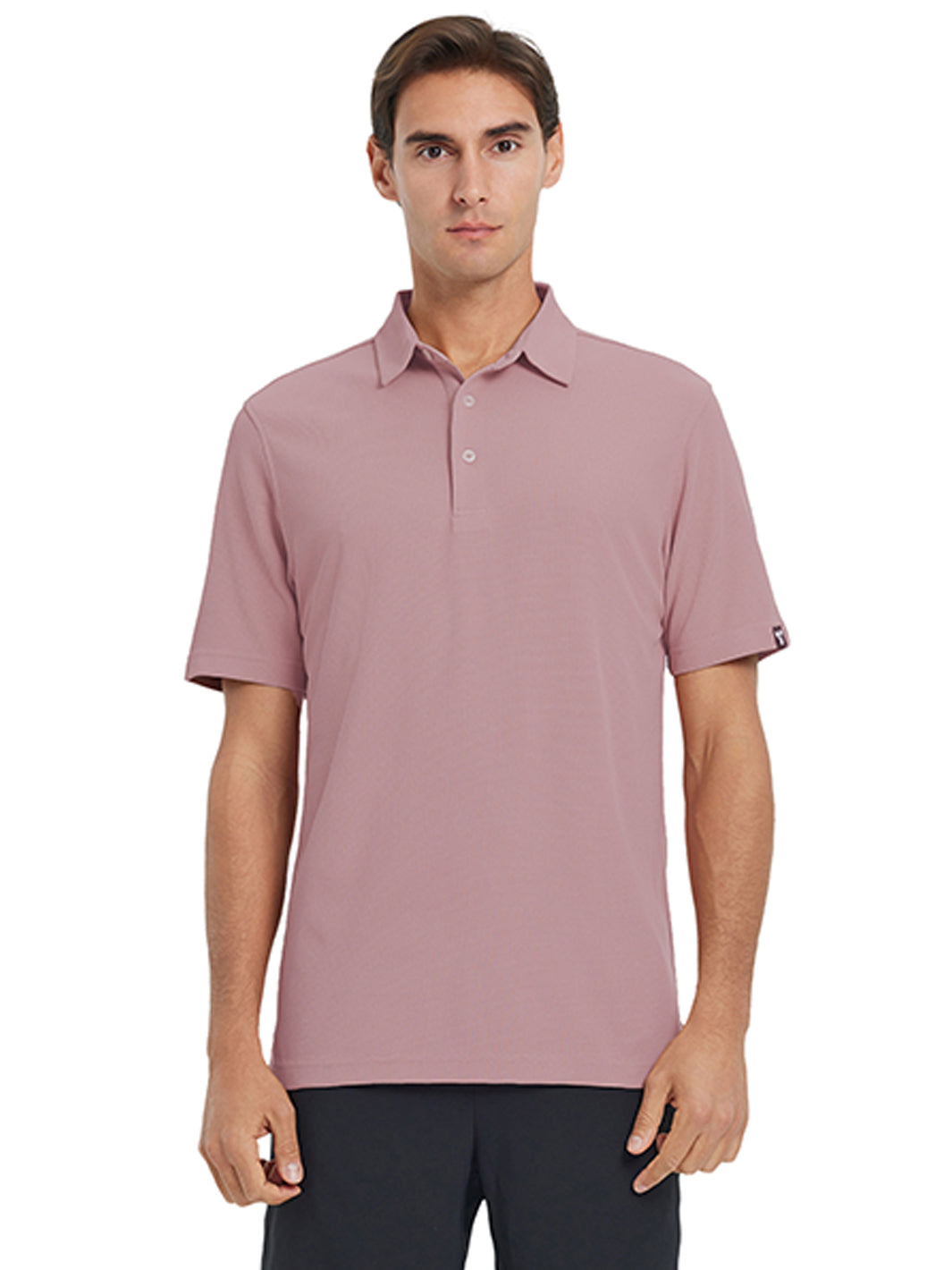Waffle Jacquard Performance Polo-LIGHT PINK