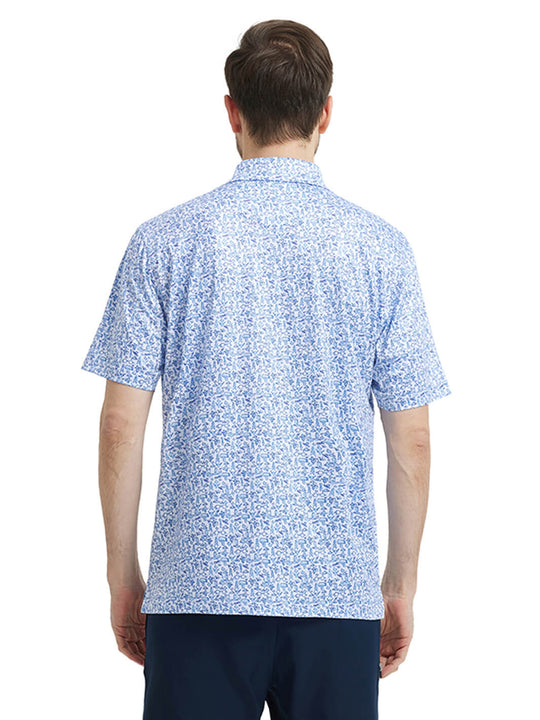 Men's Print Performance Polo-COWBOY