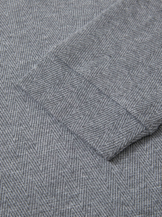 Herringbone Performance Golf Quarter Zip For Men-Dark Gray