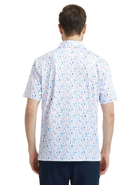 Men's Print Performance Polo-HAWAII