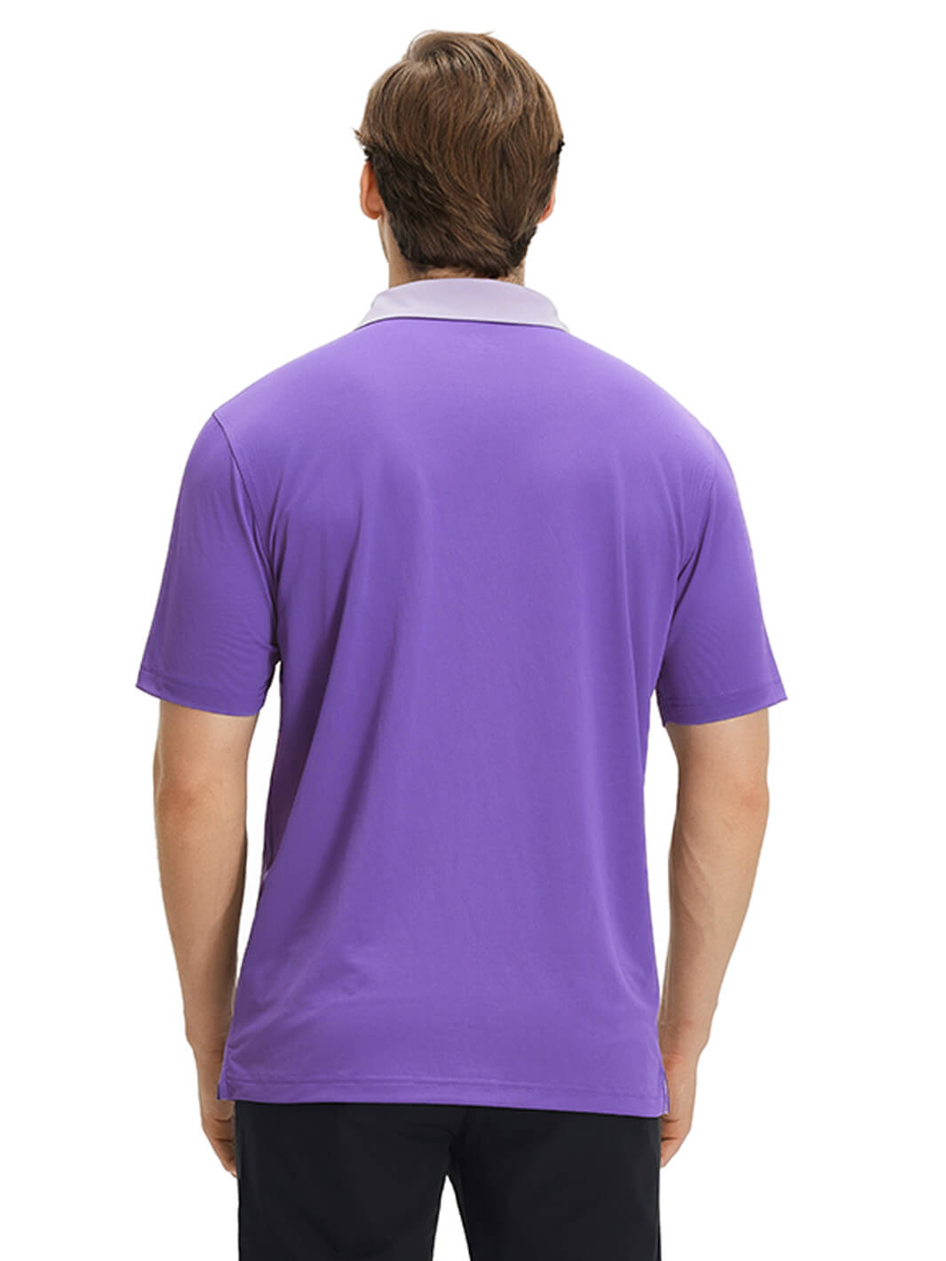 Tech Pique Performance Golf Shirt For Men-Purple