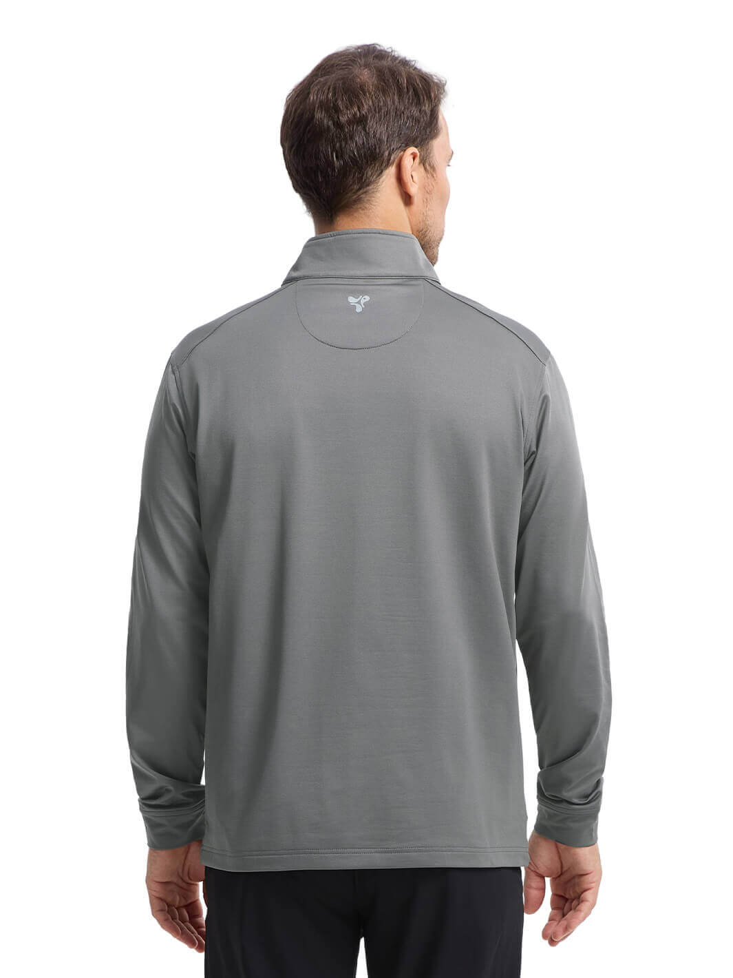 Solid Performance Fleece Golf Quarter Zip For Men-Eiffel Tower