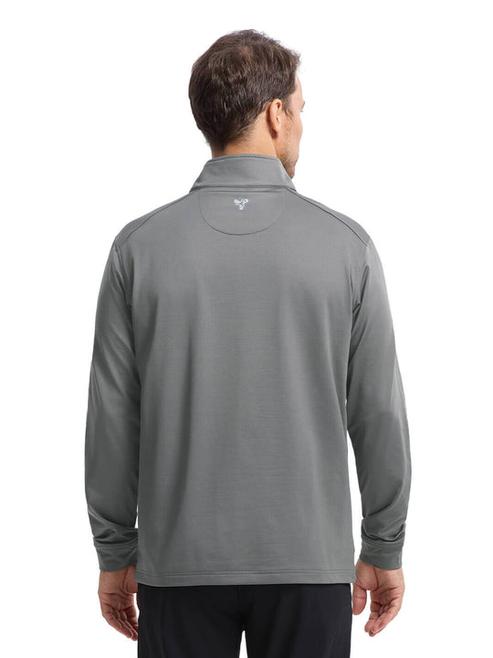 Solid Performance Fleece Golf Quarter Zip For Men-Eiffel Tower
