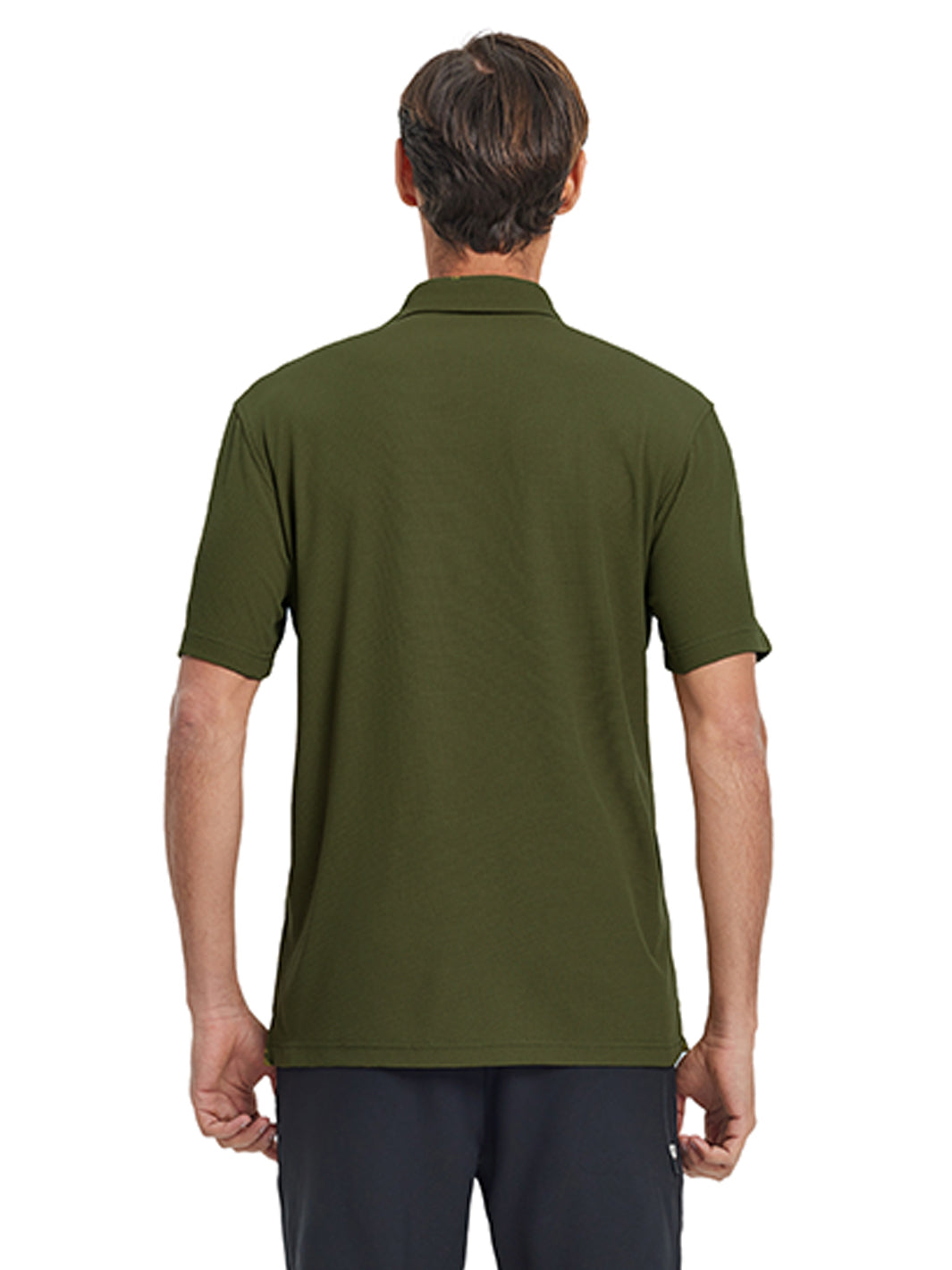 Waffle Jacquard Performance Polo-DARK GREEN