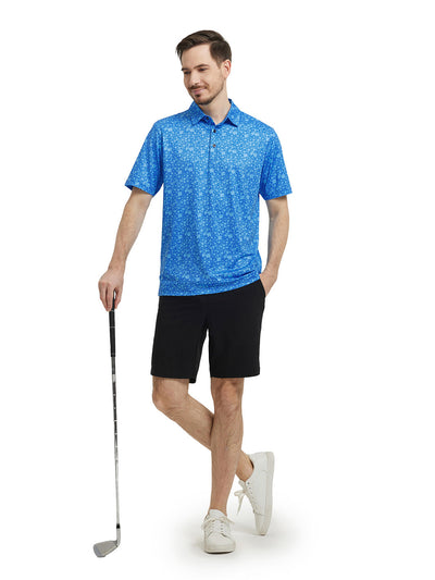 Men's Print Performance Polo-ROYAL PRTAL STEP