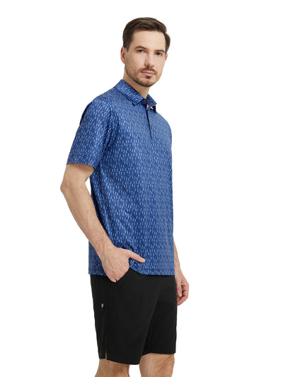 Men's Print Performance Polo-TEE