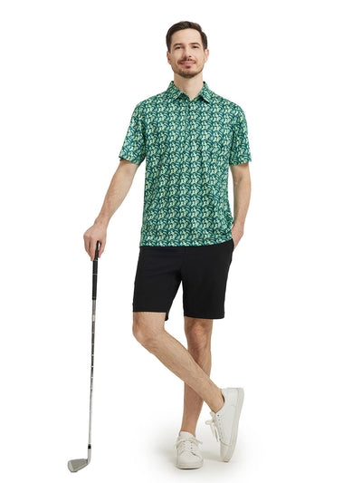 Men's Print Performance Polo-GREEK SCULPTURE