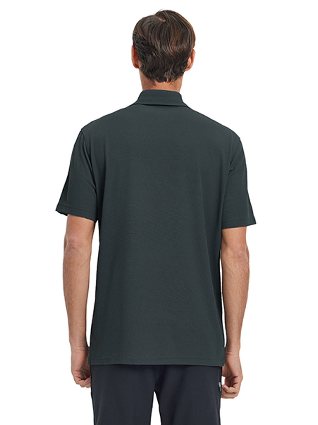 Waffle Jacquard Performance Polo-DRAK GREY
