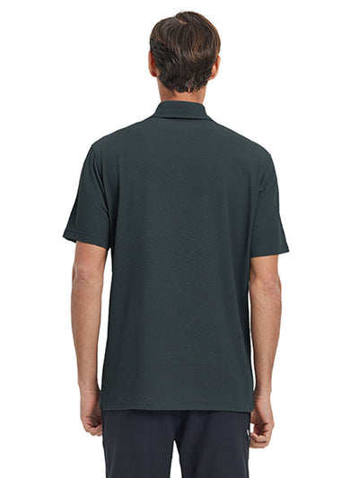 Waffle Jacquard Performance Polo-DRAK GREY