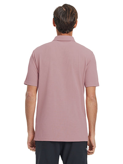 Waffle Jacquard Performance Polo-LIGHT PINK