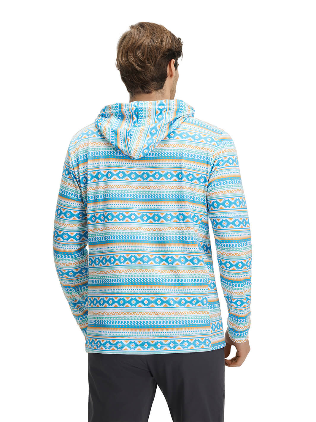 Print Performance Fleece Golf Hoodie For Men-Ethnic