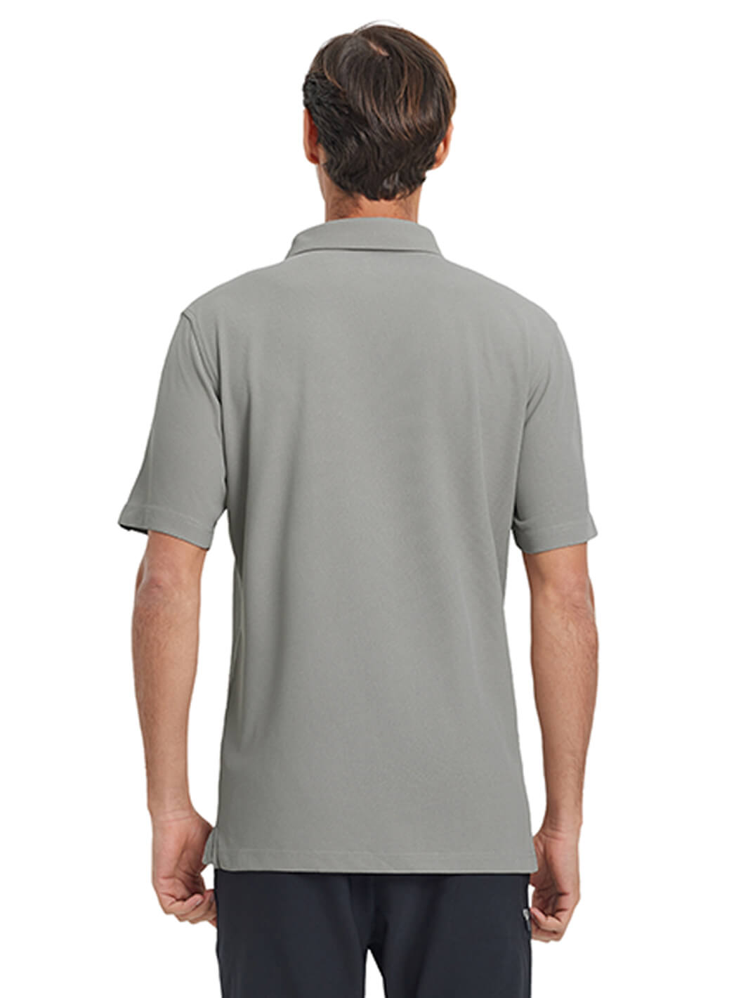 Waffle Jacquard Performance Polo-LIGHT GREY