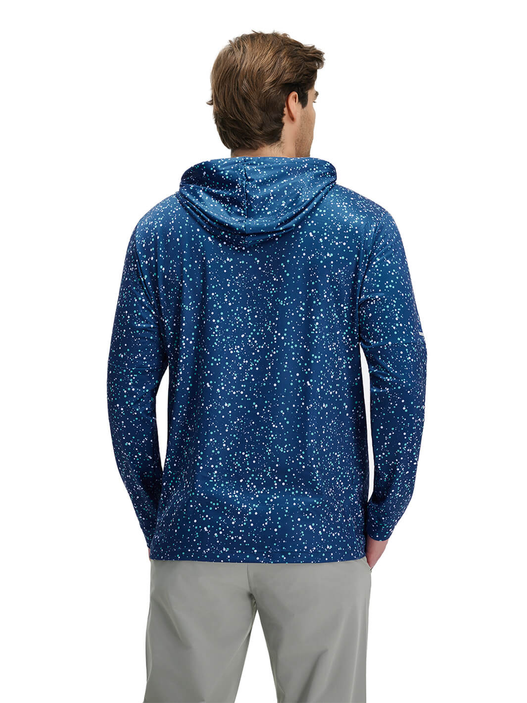 Print Performance Fleece Golf Hoodie For Men-Polka Dots
