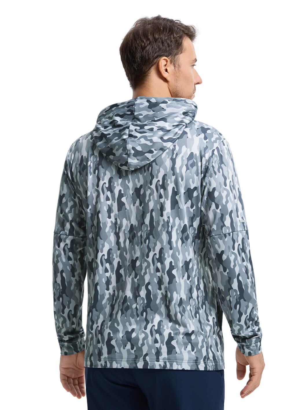 Print Performance Fleece Golf Hoodie For Men-Camouflage