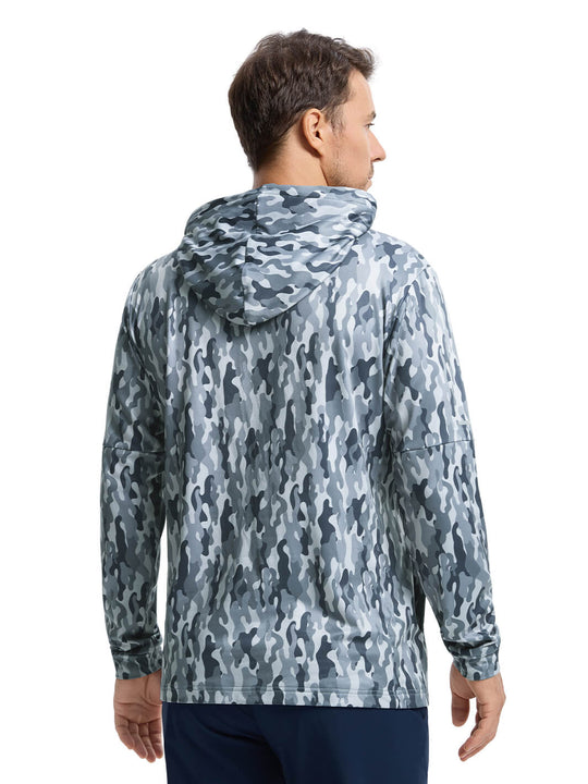 Print Performance Fleece Golf Hoodie For Men-Camouflage