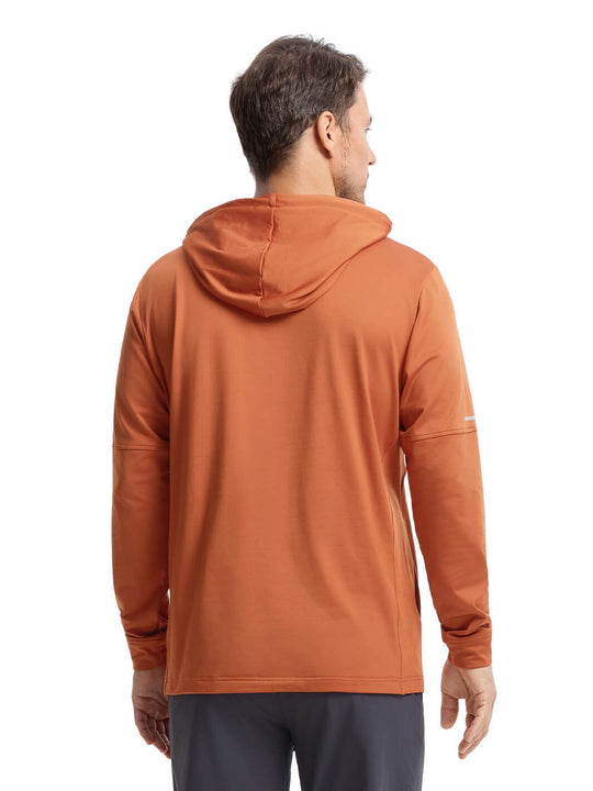 Solid Performance Fleece Golf Hoodie For Men-Potter's Clay