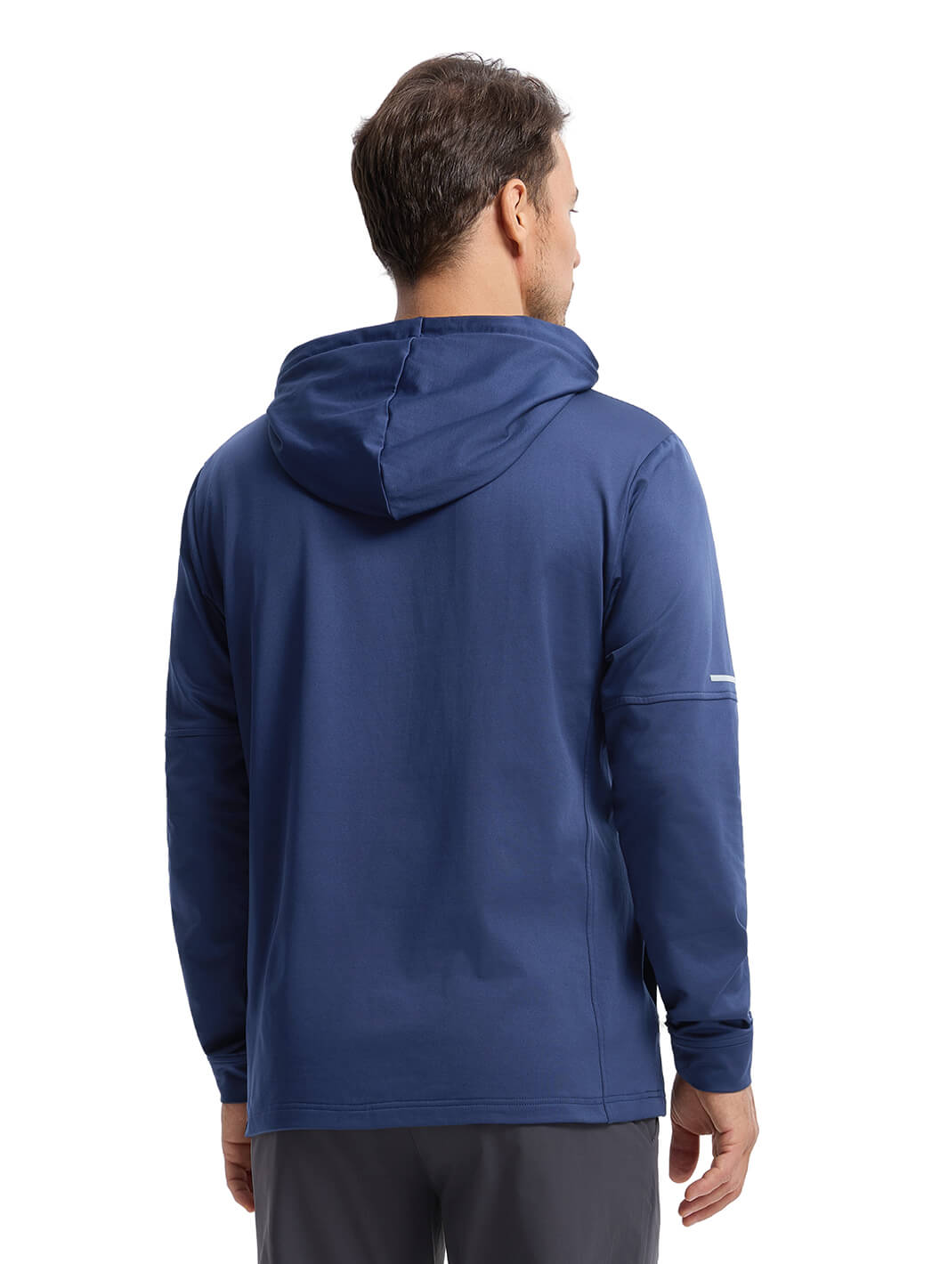 Solid Performance Fleece Golf Hoodie For Men-Naval Academy