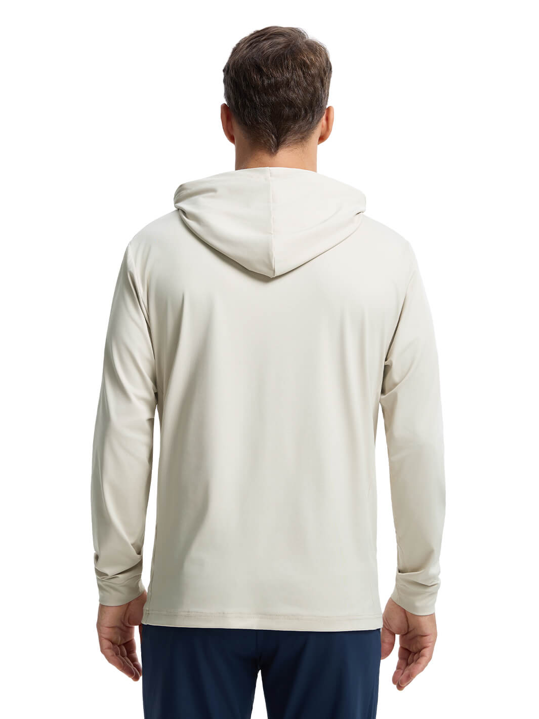 Solid Performance Golf Hoodie For Men-Sandshell