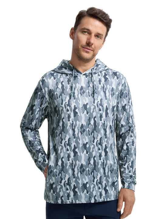 Print Performance Fleece Golf Hoodie For Men-Camouflage