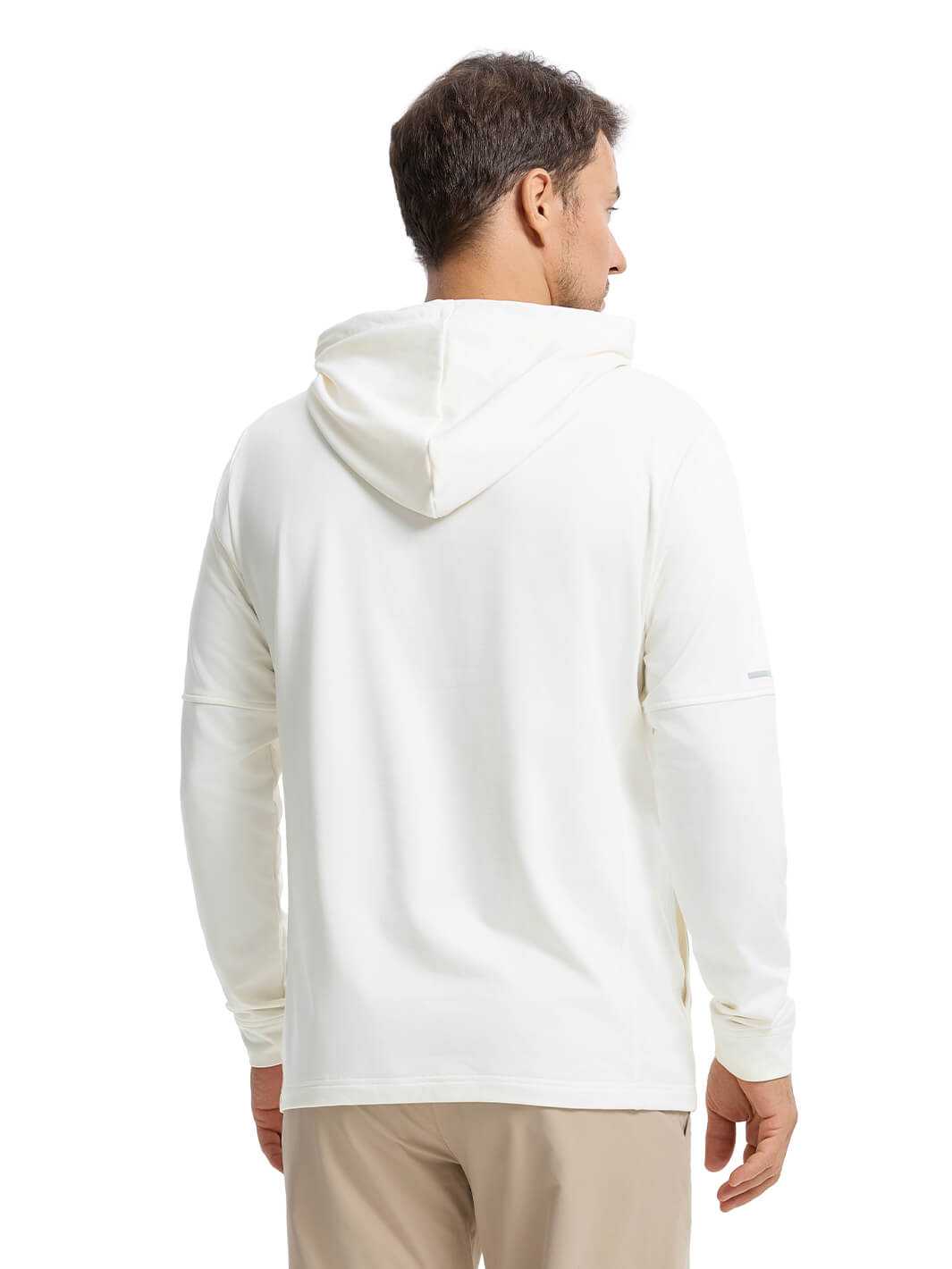 Solid Performance Fleece Golf Hoodie For Men-Cloud Dancer