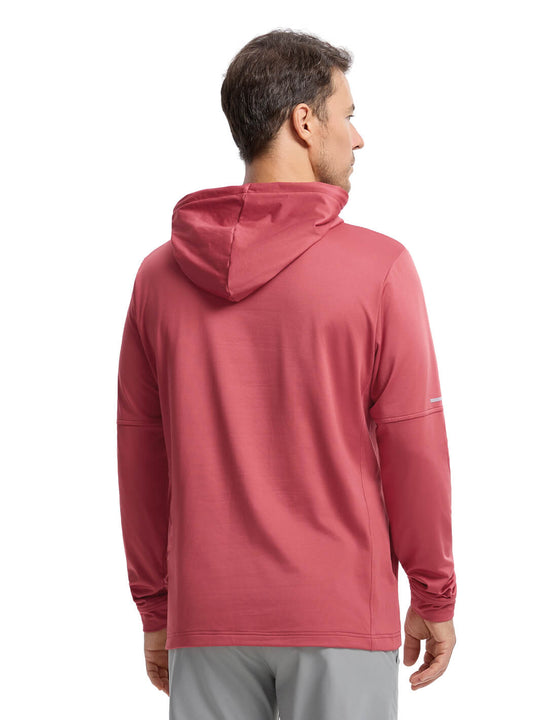 Solid Performance Fleece Golf Hoodie For Men-Baked Apple