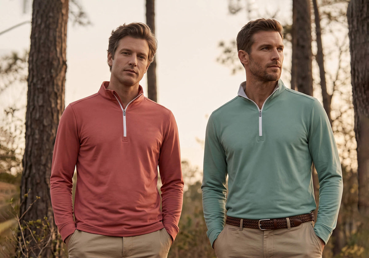 Men's Quarter Zip Pullovers | DTWOOO
